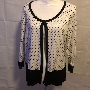Black and White Polka Dot Cardigan
